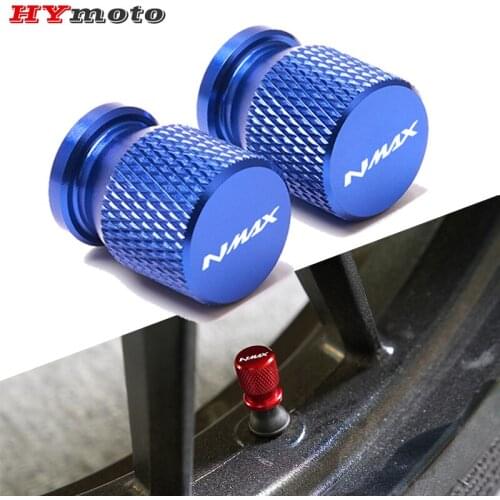 With Logo NMAX CNC Aluminum Tyre Valve Air Port Cover Caps Motorcycle Accessories For Yamaha NMAX125 NMAX155 N-max 125 155