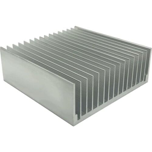 Aluminum profile heat sink 120*120*43MM power amplifier radiator heat sink plate aluminum block for power supply board pcb pcba