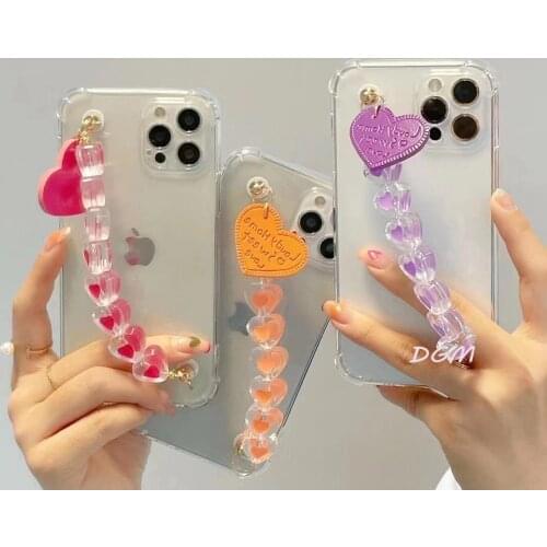 Bracelet Chain Case for Oppo A5 A9 2020 A8 A31 A91 F15 A32 A35 2021 F17 F19 Pro Reno 5 6 Crystal Soft Silione Cover Shell Fundas