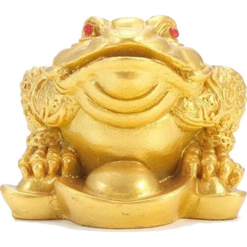 Money Lucky Fortune Wealth Chinese for Frog Toad Coin Feng Shui Home Office Decoration