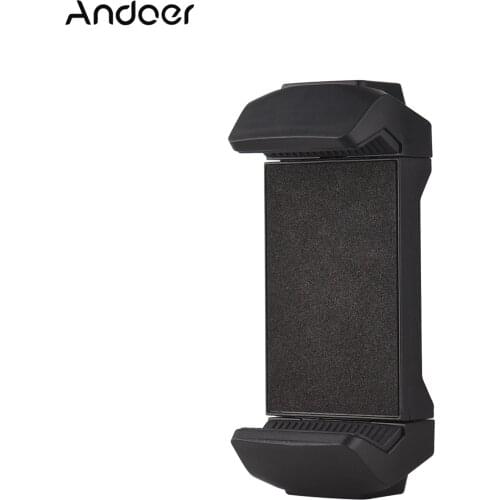 Andoer AD-03 Tablet Phone Tripod Mount Smartphone Tablet Holder Clamp 1/4In Screw Hole Cold Shoe Mount for Vlog Live Streaming