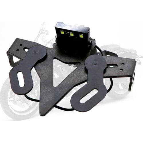 Motorcycle Rear License Plate Holder with LED Light Set for YAMAHA MT 07 FZ07 2013 to 2019