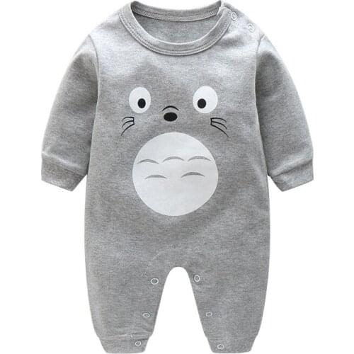 ZWF1268 Baby Bodysuit 2021 Spring Fall Quality Baby Clothes Soft Cotton Long Sleeve Cartoon Bebe Boy Girl Clothing Jumpsuit