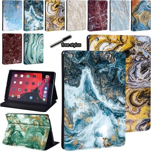 For Apple iPad 2/3/4/5/6/7/8/Air 1/2/3 /Mini 1/2/3/4/5 /Ipad Pro 11"/pro 9.7"/10.5"Marble Leather Tablet Stand Tablet Cover Case