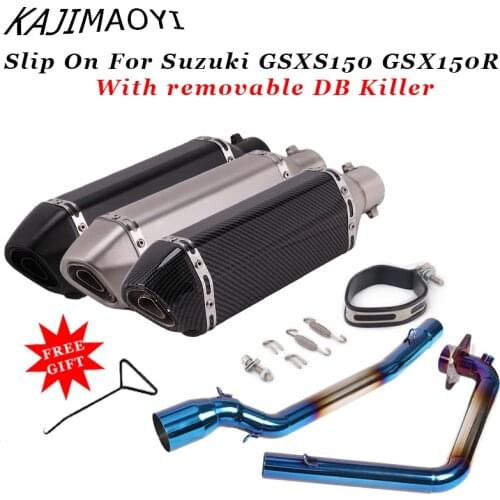 For Suzuki GSX150R GSXR150 GSXR125 Motorcycle Exhaust Escape Full System Modified Front Middle Link Pipe Muffler With DB Killer