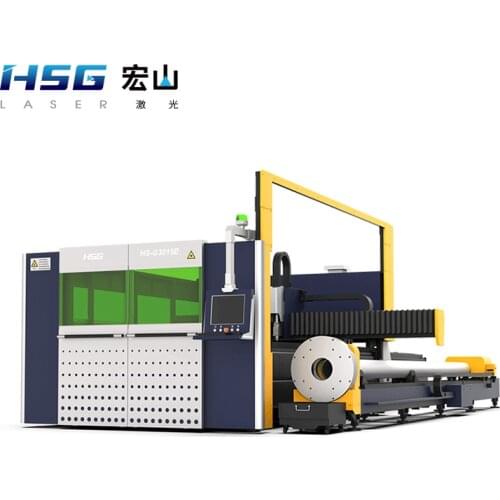 HSG Laser GE Series Fiber Laser Cutting Machine for Carbon Steel Stainless Steel Brass Metal Sheet and Round Pipe SquareTube