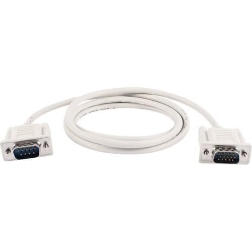 1.4M RS232 DB9 9 Pin Male to VGA Video 15 Pin Male Adapter Cable Light Gray