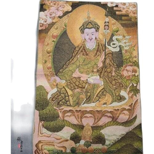 Tibet, Nepal, Thangka portrait, brocade painting, silk religious figure, Thangka embroidery mural 15