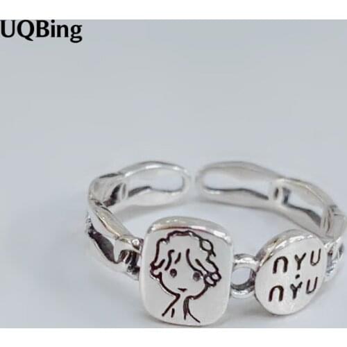 2019 Wholesale 925 Sterling Silver Retro Rings Open 925 Sterling Silver Ring Women Jewelry