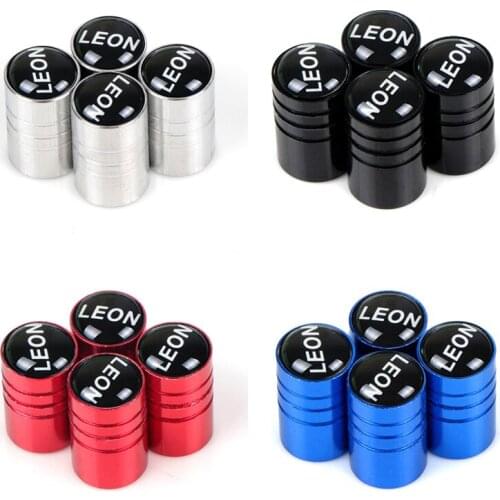 4PCS Car Valve Caps For SEAT LEON IBIZA Accessories Car Styling Wheel Tire Tyre Stem Covers