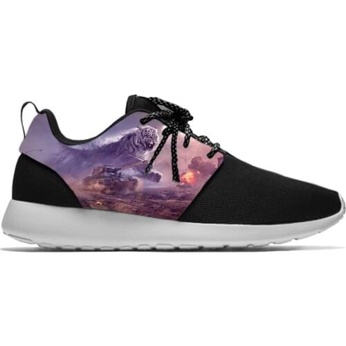 Anime Cartoon Game World Of Tanks Tank Fashion Sport Running Shoes Casual Breathable Lightweight 3D Print Men Women Sneakers
