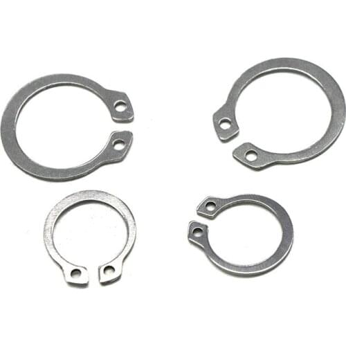 M8 M9 M10 M11-M40 GB894 External Retaining Circlips Bearing Retainer Circlip 304 Stainless Steel C-Clip Washers