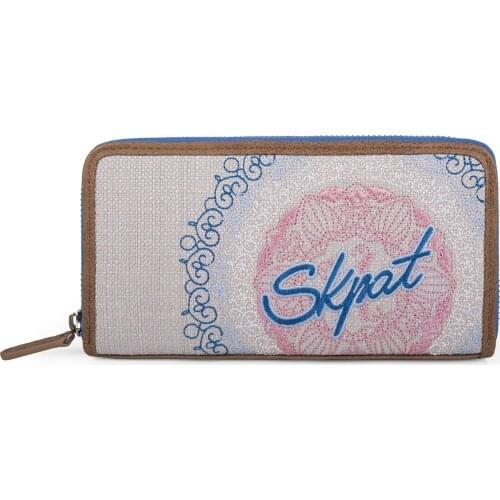 Skpat Model Galaxy wallet Wallet Women 'S change purse cards holder With zipper length Canvas AND Leather PU 25701