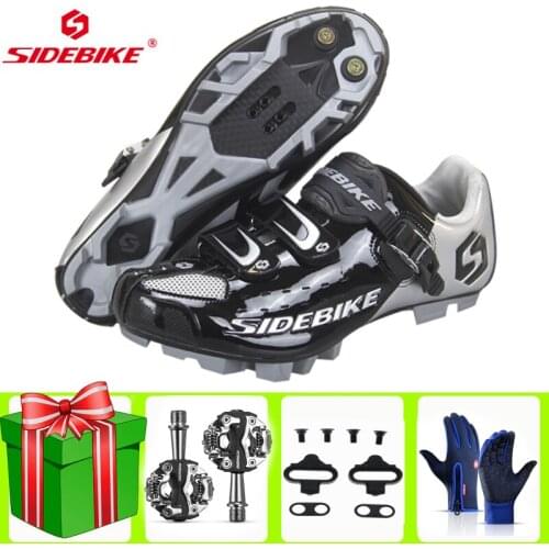 Sidebike Cycling Shoes Men Sapatilha Ciclismo MTB SPD Pedal Set Pro Racing Mountain Bike Breathable Auto-lock Bicycle Bicicleta