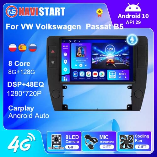 6+128G Car Multimedia Video Player For VW Volkswagen Passat B5 2000-2005 Carplay Navigation GPS Stereo 2 Din 4G WIFI DSP Radio