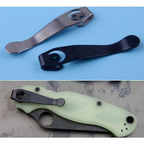 New Durable Black/Silver Titanium Alloy Deep Carry Pocket Back Clip Fit For C81 C10 C11 3-Hole Design