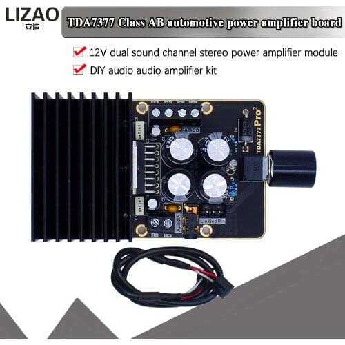 Official High quality TDA7377 30W + 30W DC9-18V Stereo class AB Digital power hifi Amplifier Audio Board for 4-8 ohm Speaker