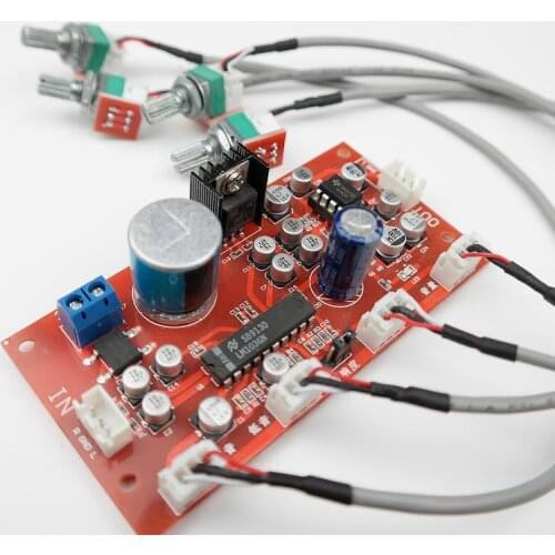 LM1036 tone + NE5532 Preamp amplifier board With treble, bass ,balance, volume adjustment Single-supply operation