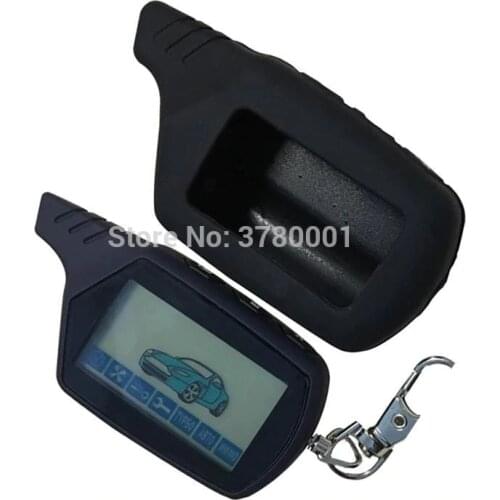 Top Quality A91 LCD Remote Controller 2 Way Car Alarm Key + Silicone Case For Starline 91 Starline A91 Fob Keychain Body Remote