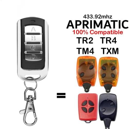 APRIMATIC TR2 TR4 TM4 TXM Remote Control Gate Remote Control APRIMATIC Garage Door Remote Control 433MHz