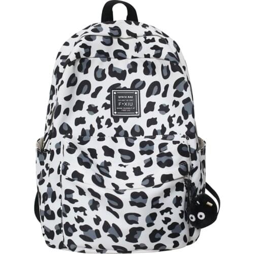 Leopard Backpacks for Women Waterproof Nylon Large Capacity Leisure Or Travel Bags Hot Sell School Bag for Teenage Girls Package