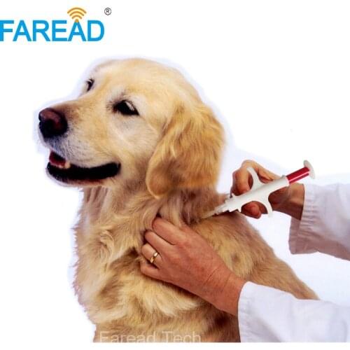 Free shipping under skin 134.2Khz RFID Glass tag injectable syringe 1.4x8mm FDX-B microchip veterinary pet