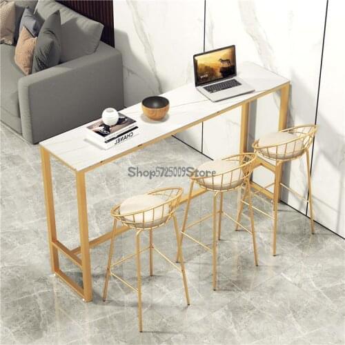Nordic Light Luxury Rock Bar Table Modern Creative Iron Wall Table Family Simple Living Room Partition Bar Table