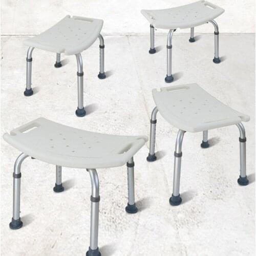 Bathroom Stool Elderly Bath Chair Adjustable Aluminum Alloy Shower Stool Toilet Squatting Toilet Stool Bathroom Toilet Stool