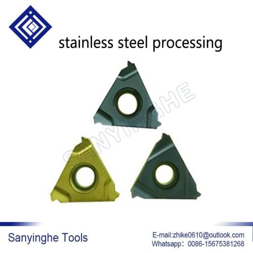 Free shipping high quality 10pcs/lots sanyinghe 12UN 16NR 12UN 16ER cnc carbide threading inserts for stainless steel