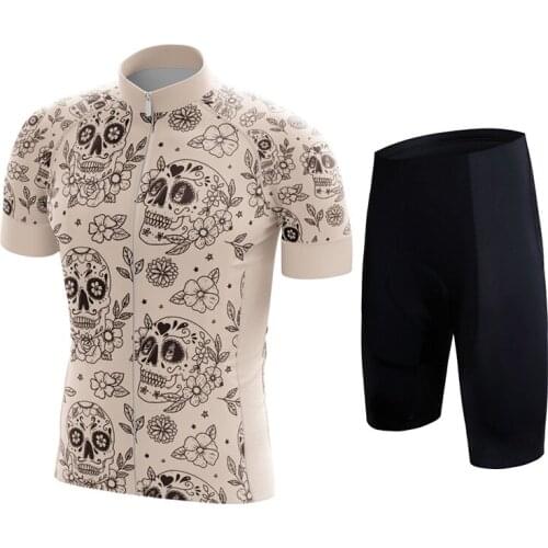 Unisex 2021 Skeleton Men Cycling Wear Bike Jersey Set Brand UV Team Bicycle Clothing Kit Fitness Mountain Road Race Bike Shirt