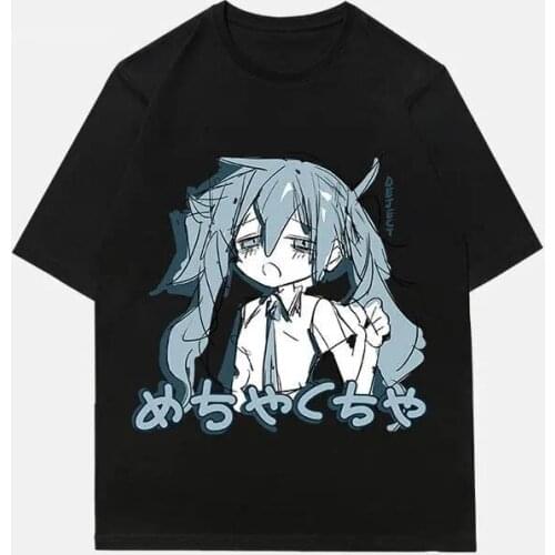 Japan cute cartoon sweet girls Streetwear Harajuku Punk fun kawaii casual tops Ulzzang Print Anime Shirt Dress Streetwear Women