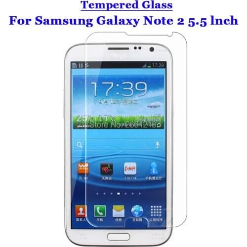 For Samsung Note2 Tempered Glass 9H 2.5D Premium Screen Protector Film For Samsung Galaxy Note 2 II N7100 5.5"
