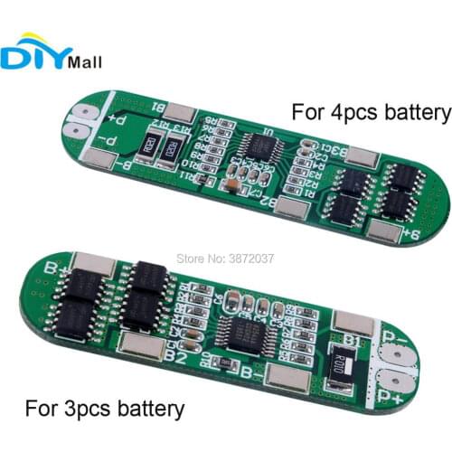10pcs/lot 3S 4S 10A PCB BMS Lithium Battery Protection Board for 3pcs 4pcs 18650 Li-ion Lithium Battery Cell