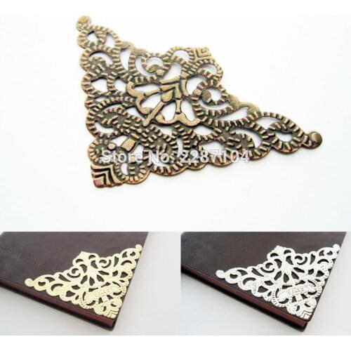 12pcs New Decor Flower Jewelry Box Chest Gift Wooden Case Book Menu Scrapbook Picture Photo Album Frame Corner Protector