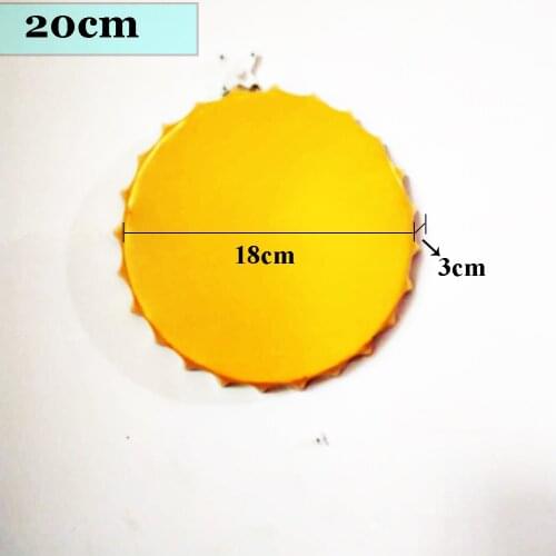 20cm Blank Beer Bottle Cap Poster Customization Wall Decoration Red/Blue/White/Black/Yellow/Green Blank Caps for Handmade DIY
