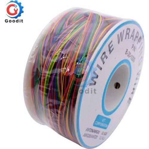30AWG Wrapping Wire Tinned Copper Solid PVC insulation Cable Breadboard Jumper Insulation Electronic Conductor Wire Connector