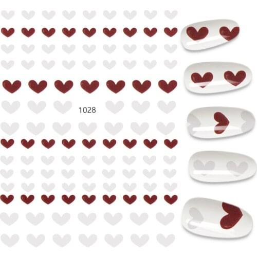 3D Nail Stickers Cartoon Geometry Manicure Love Heart Design Nail Art Decoration Mixed Series Stickers for Nails