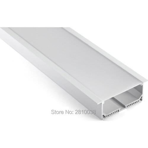 50 X 2M Sets/Lot Linear flange aluminum led profile housing Ultra wide T shape led aluminium profile channel for ceiling lamps