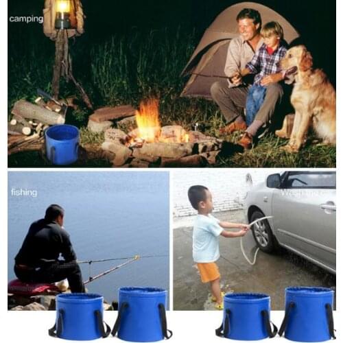 7Colors Fishing Bucket 13L Waterproof Storage Portable Folding Outdoor Bucket For Camping Fishing Hiking Durable Container Bucke