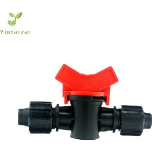 Lock Tape Coupler With Mini-Valve Tape Swivel Drip Tape Fitting Garden Watering Micro Irrigation Drip Fittings