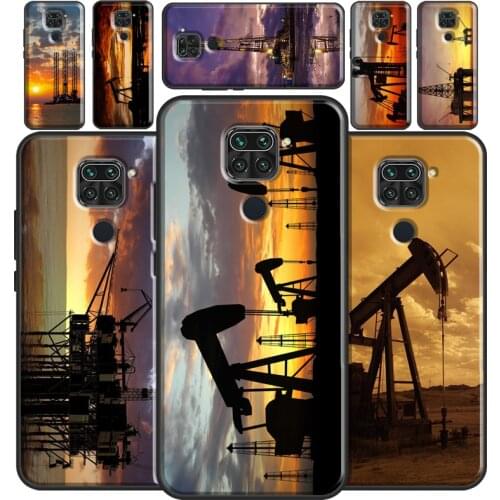 Drilling Oilfield At Sunset For Xiaomi Redmi 9T 9C 9A K40 Case For Redmi Note 10 Pro Note 9 Pro 8 Pro Note 8T 9S Cover