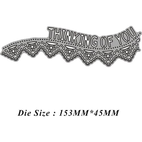 Flowers Thank of You Lace 2021 Metal Cutting Dies Cut Die Mold Card Scrapbooking Paper Craft Knife Mould Blade Punch Stencils