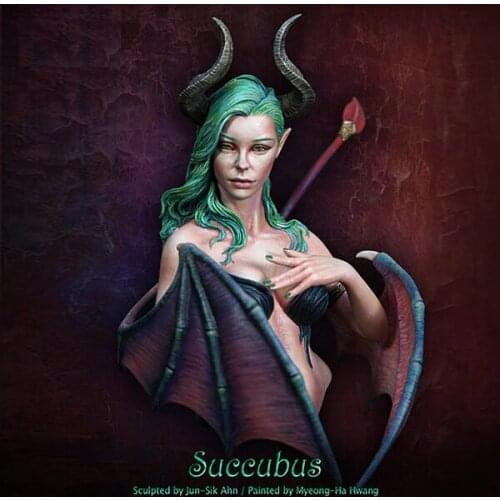 DIY 1/12 BUST Resin Figure Model Kit Female Model Succubus Sci-fi Theme X120