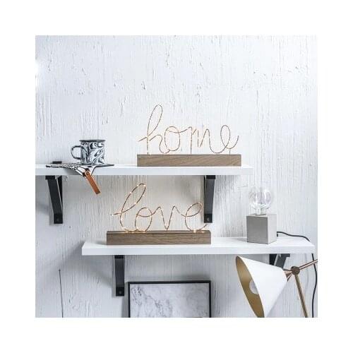 Home Decorative Figurines Ornaments LED Lamp Light LOVE Letters Living Room Bedroom Layout Decoration Valentines Birthday Gift