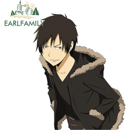 EARLFAMILY 13cm x 10.2cm For Durarara Izaya Scratch-Proof Car Stickers Anime Decal Waterproof Sunscreen Decals Decoration