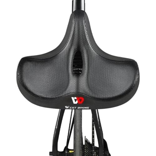 Ergonomic Big Butt Bicycle Saddle Widen Thicken Cushion Pad MTB Road Bike Saddle Comfortable Breathable Cycling Seat Accessories