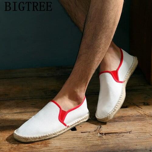 Casual Shoes Men Espadrilles Men Loafers Canvas Shoes Men White Breathable Shoes Sepatu Slip On Pria Zapatillas Hombre Ayakkabi