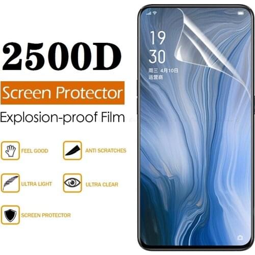 Full Cover Hydrogel Film for OPPO Reno 3 2 Z Screen Protector Realme X X2 X50 7 8 Q3 Pro GT Neo For Oppo A8 A91 Protective Film