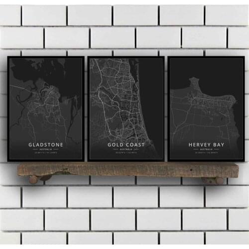 Gladstone Gold Coast Hervey Bay Hobart Launceston Mackay Melbourne Mildura Newcastle Nowra Perth Australia Poster