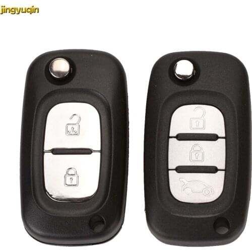 Jingyuqin 2/3 Buttons Remote Flip Car Key Shell For Renault Clio 3 Megane 3 Kangoo Modus Key Case Cover Replacement